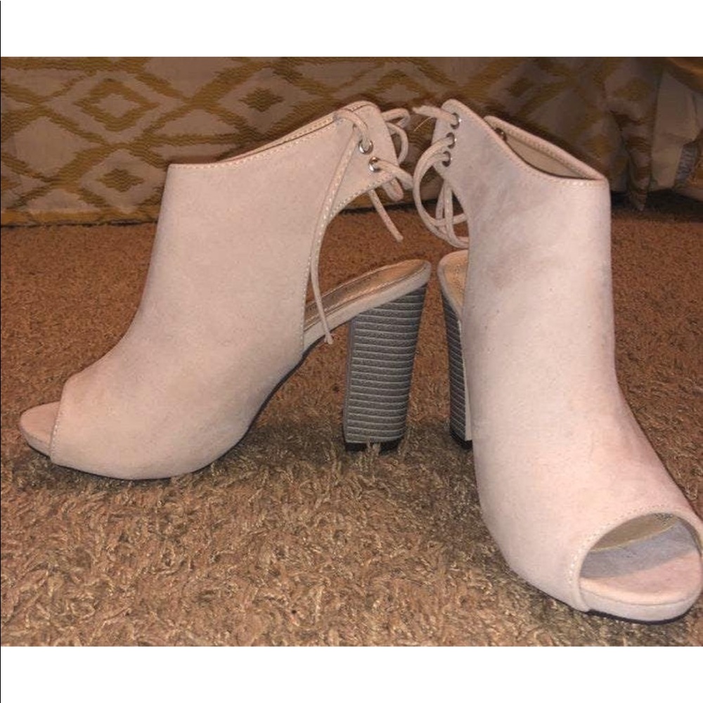 Beige booties